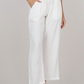 DOUBLE COTTON TROUSERS-WHITE