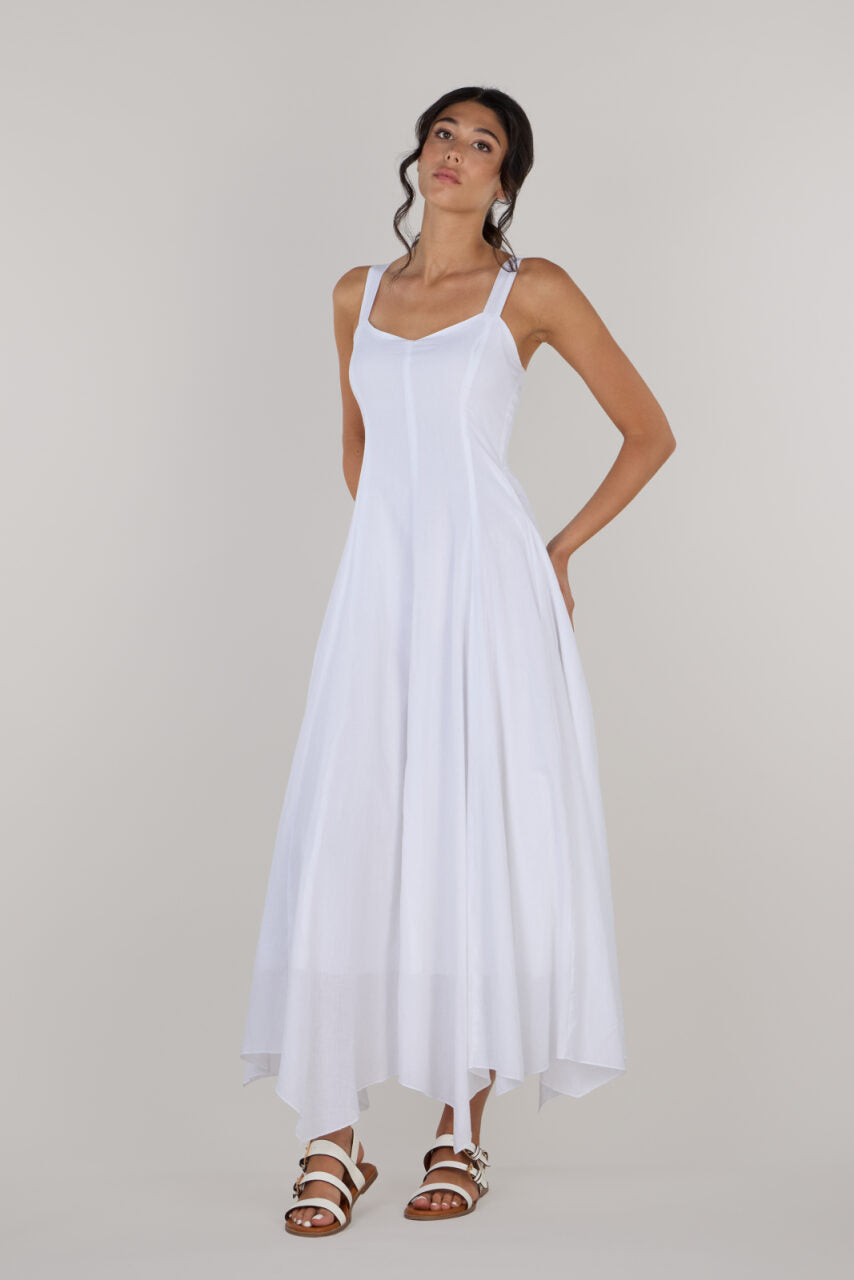 Eva fit & flare long dress