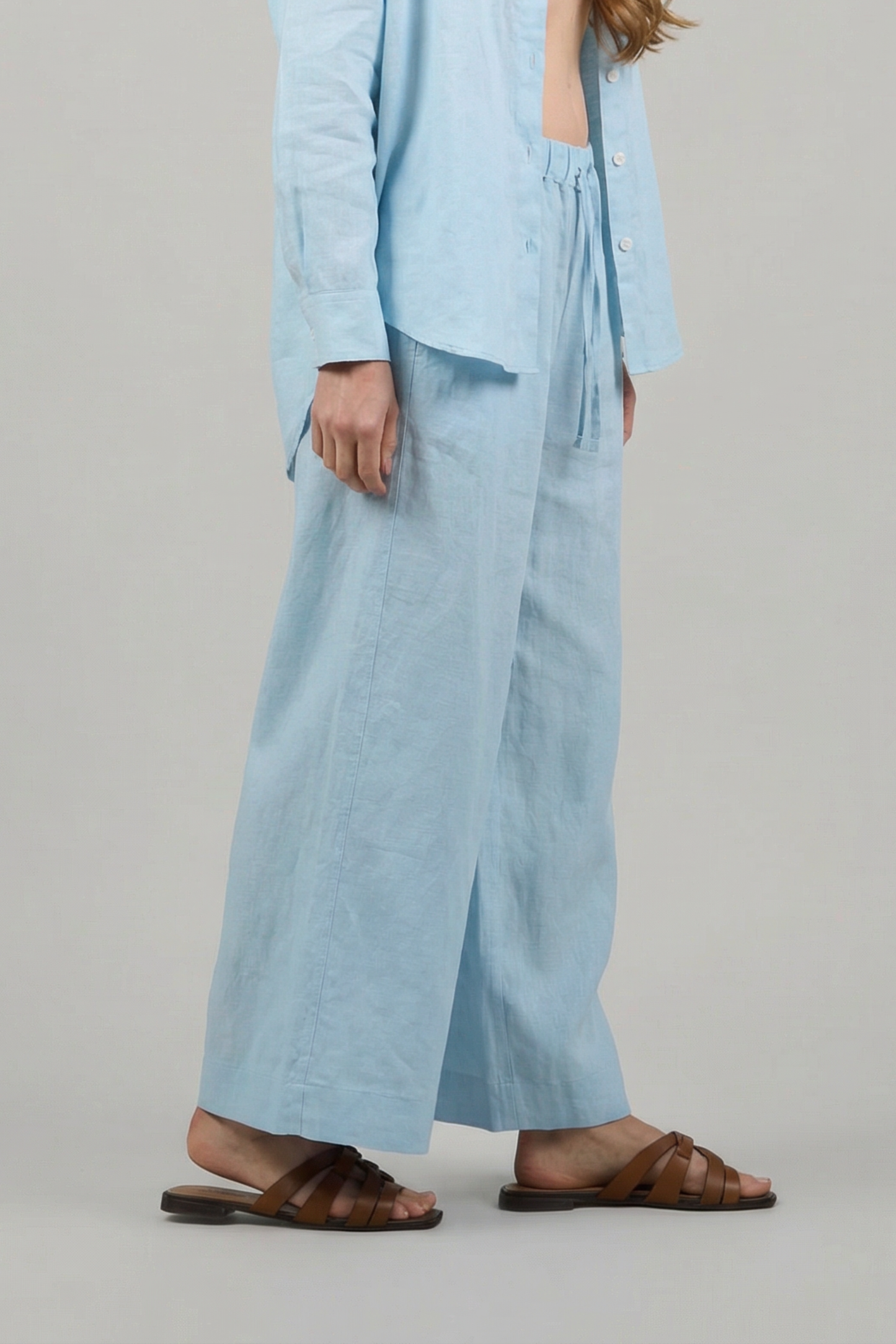 WIDE LINEN TROUSERS
