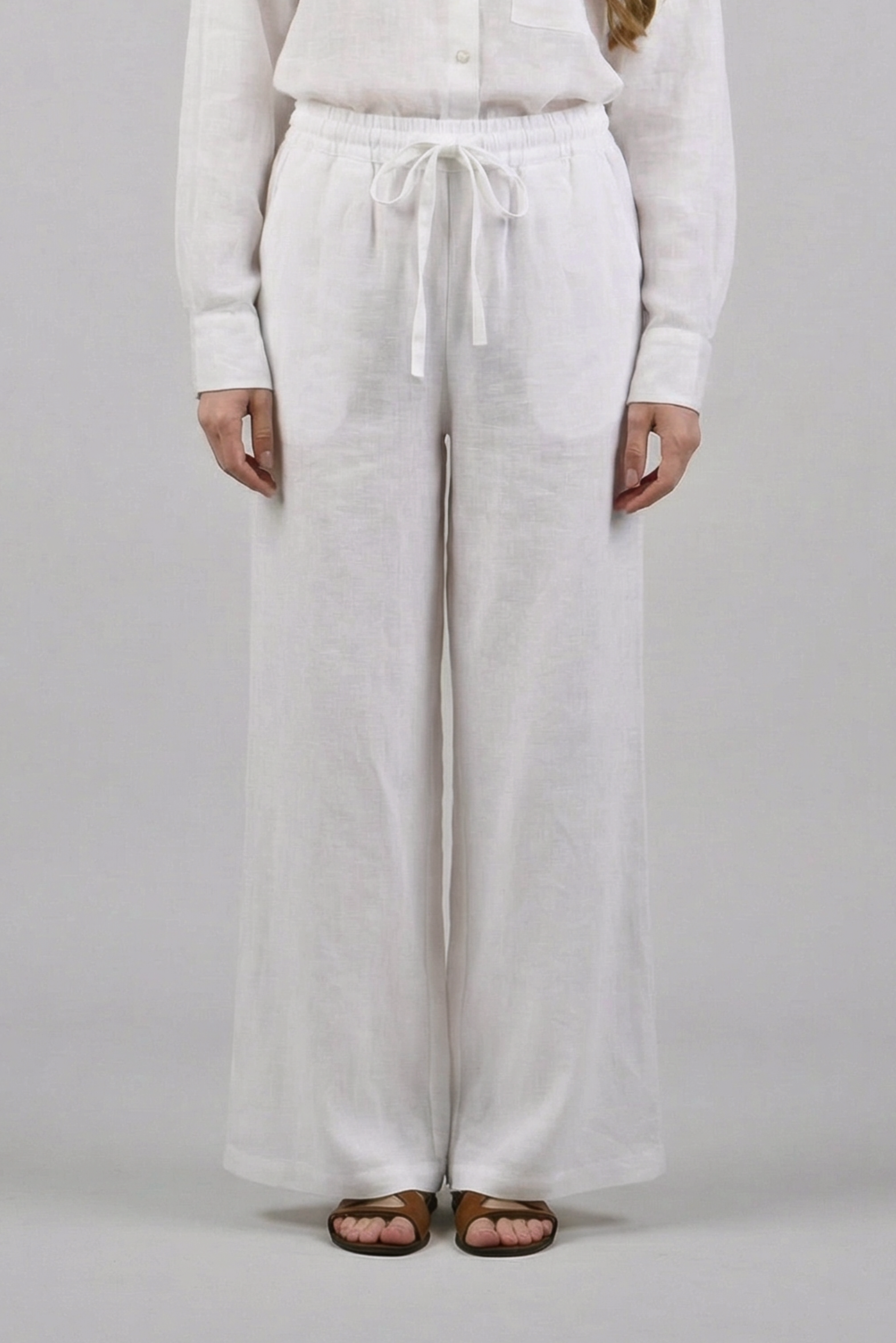 WIDE LINEN TROUSER