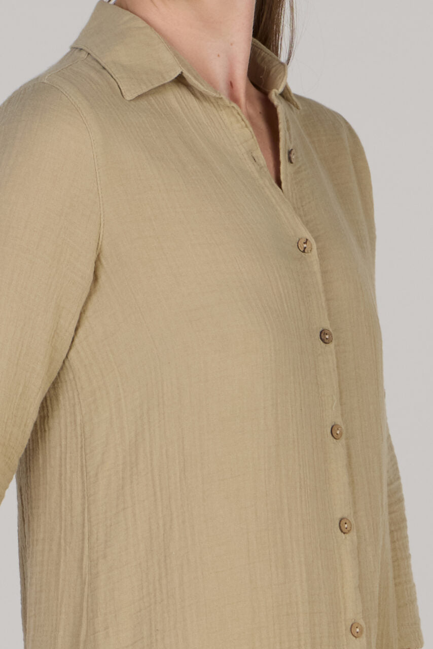 DOUBLE SHIRT TUNIC-MINK