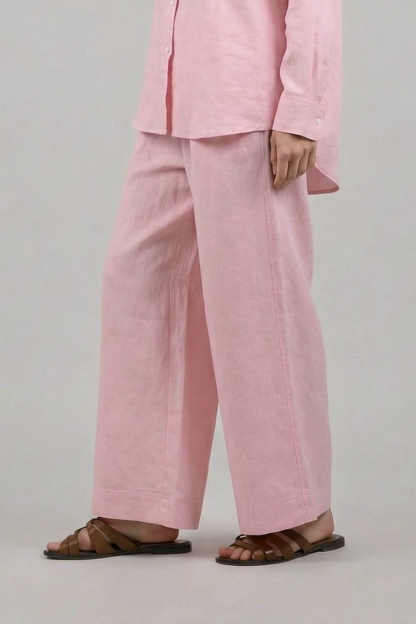 ШИРОКИЕ ЛЬНЯНЫЕ БРЮКИ