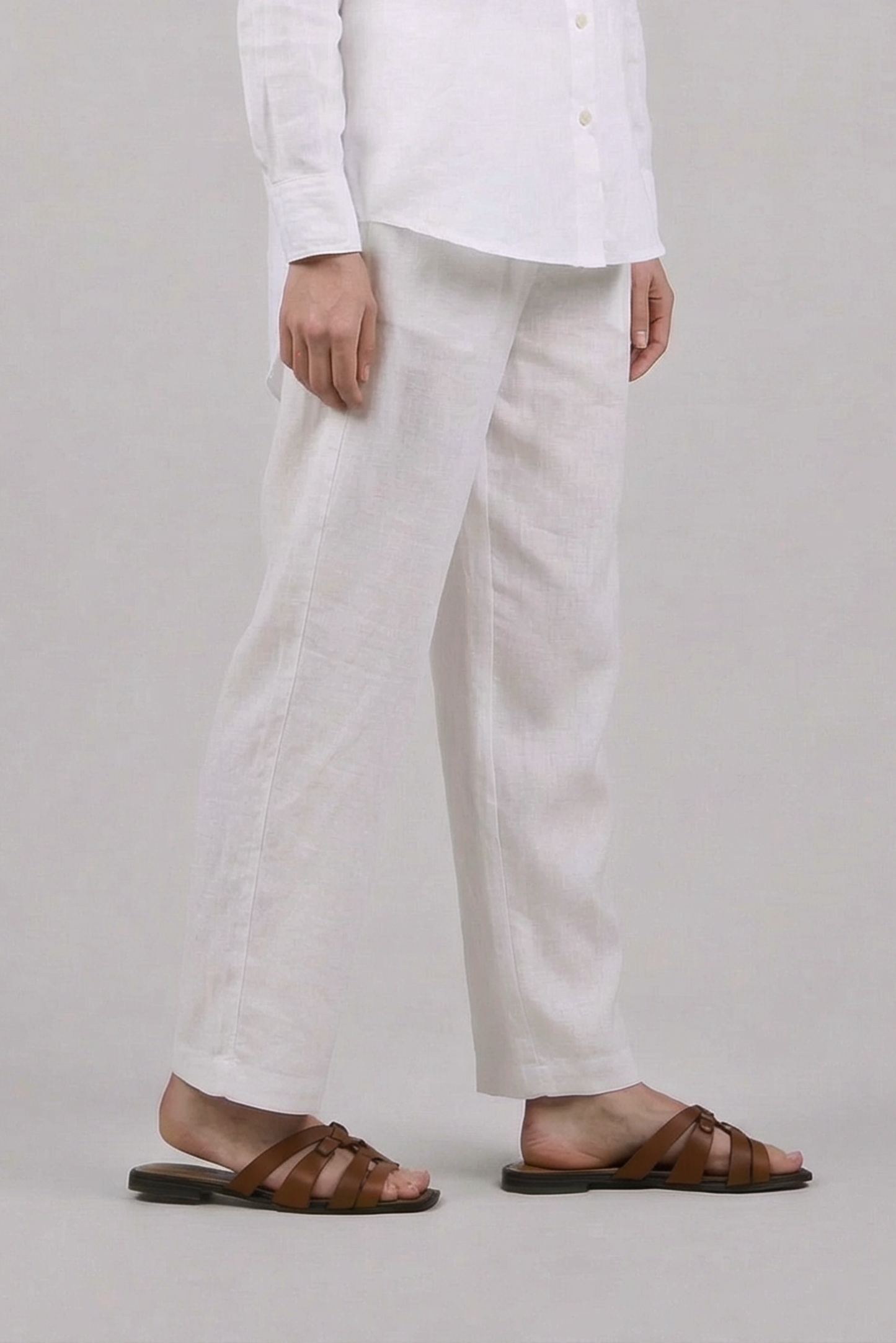 ШИРОКИЕ ЛЬНЯНЫЕ БРЮКИ