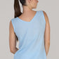 KATTY SLEEVELESS TOP DOUBLE-ICE BLUE