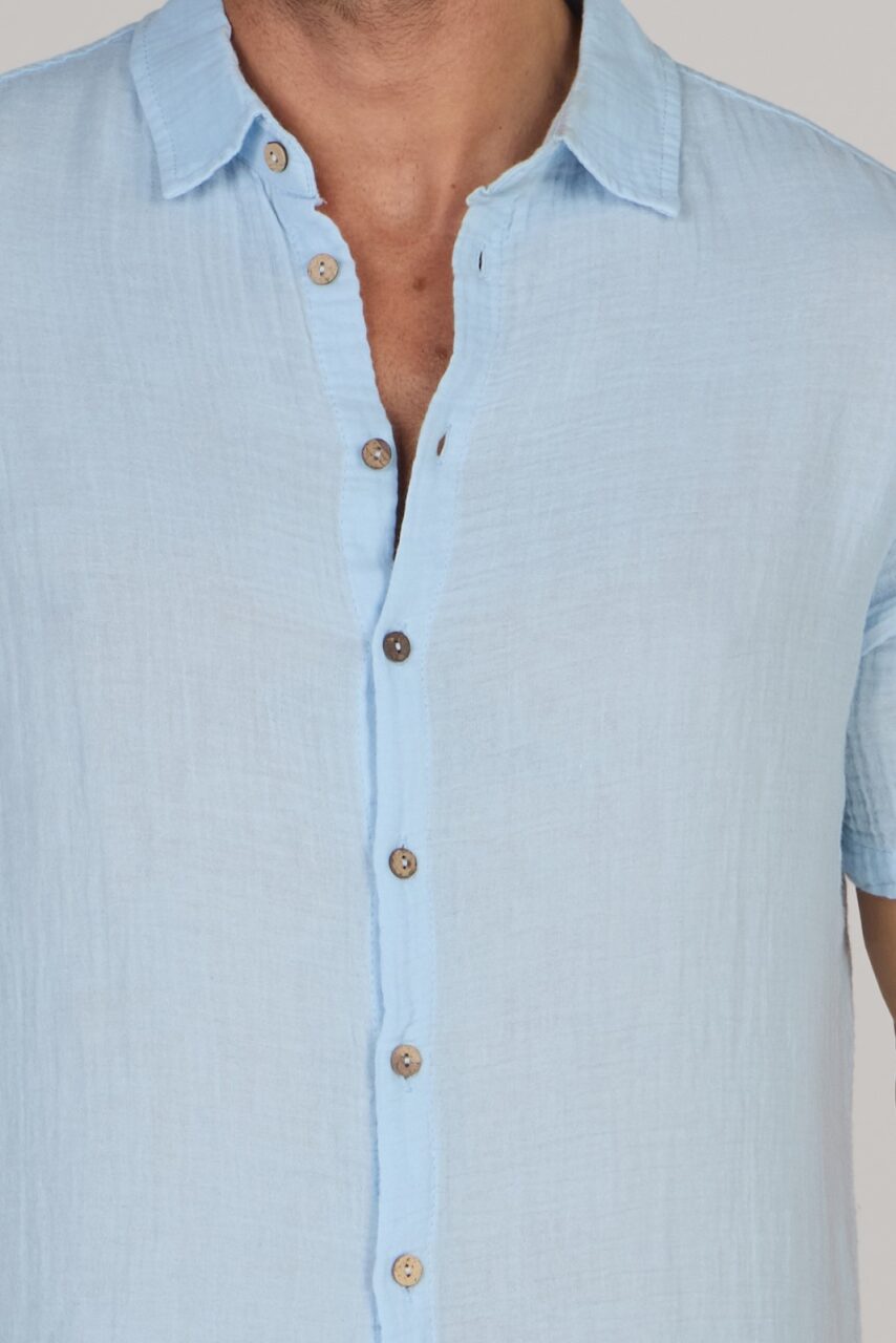 TIM DOUBLE SHIRT-ICE BLUE