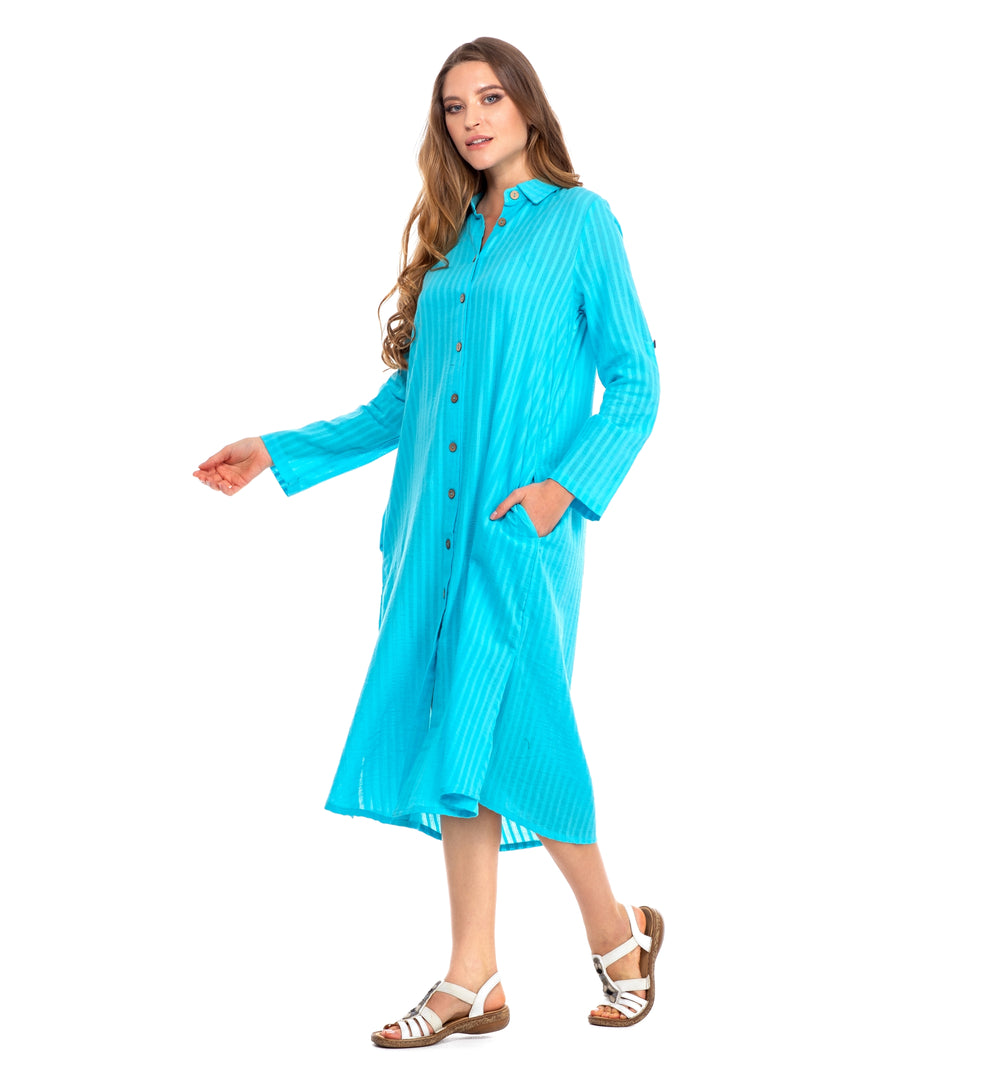 LONG TUNIC-TURQUOISE