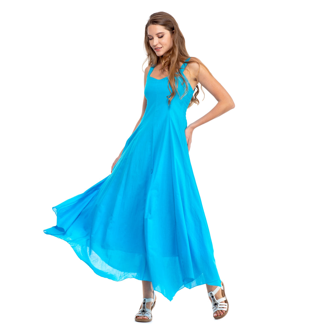 EVA Long Dress- Turquoise