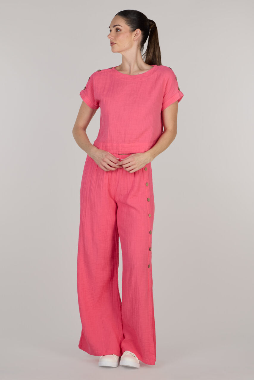 JENNY TOP DOUBLE-HOT PINK