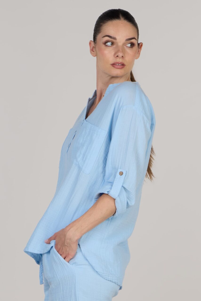 KATTY TOP DOUBLE- ICE BLUE