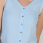 KATTY SLEEVELESS TOP DOUBLE-ICE BLUE