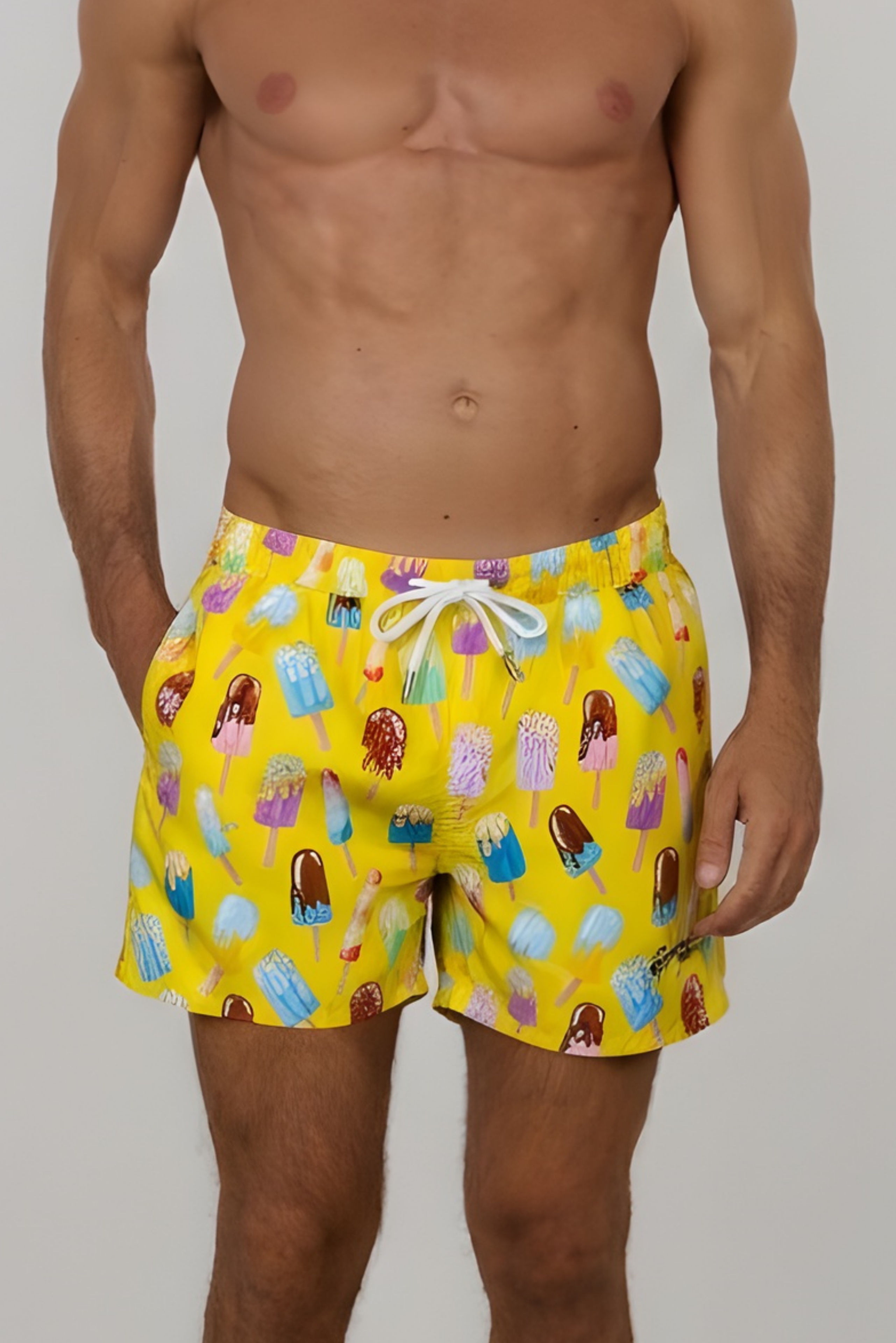 Swim Shorts - Treats in Yellow