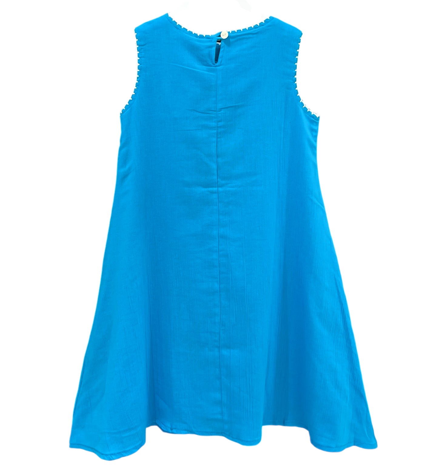 KIDS FLOWER DRESS-TURQUOISE