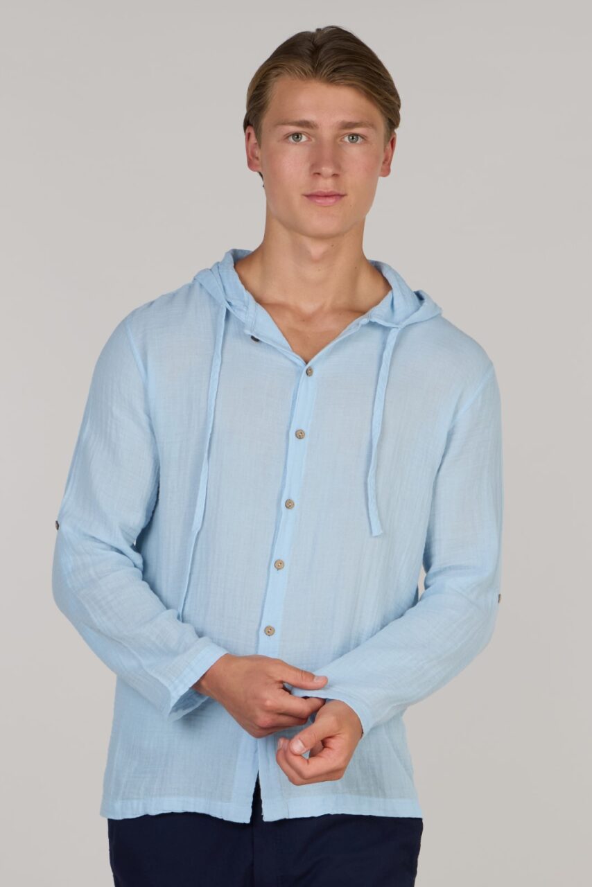 Hoodie Double Comfort Shirt-Ice Blue