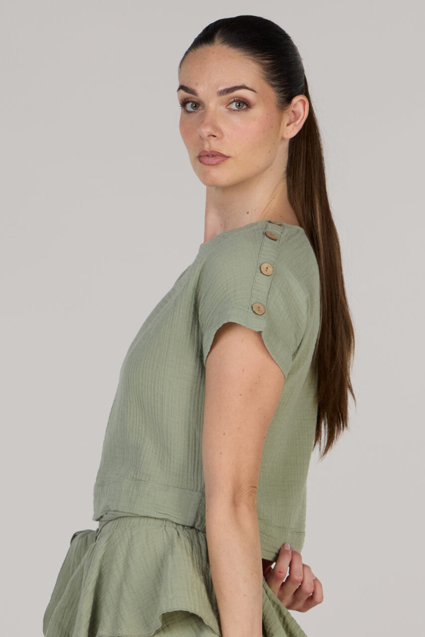 JENNY TOP DOUBLE-LIGHT OLIVE