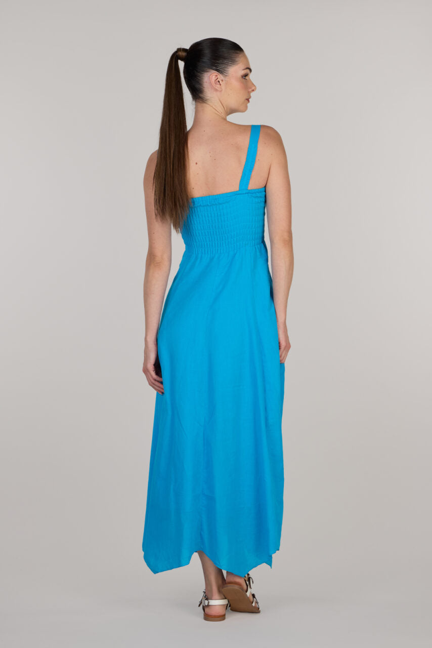 Eva fit & flare long dress