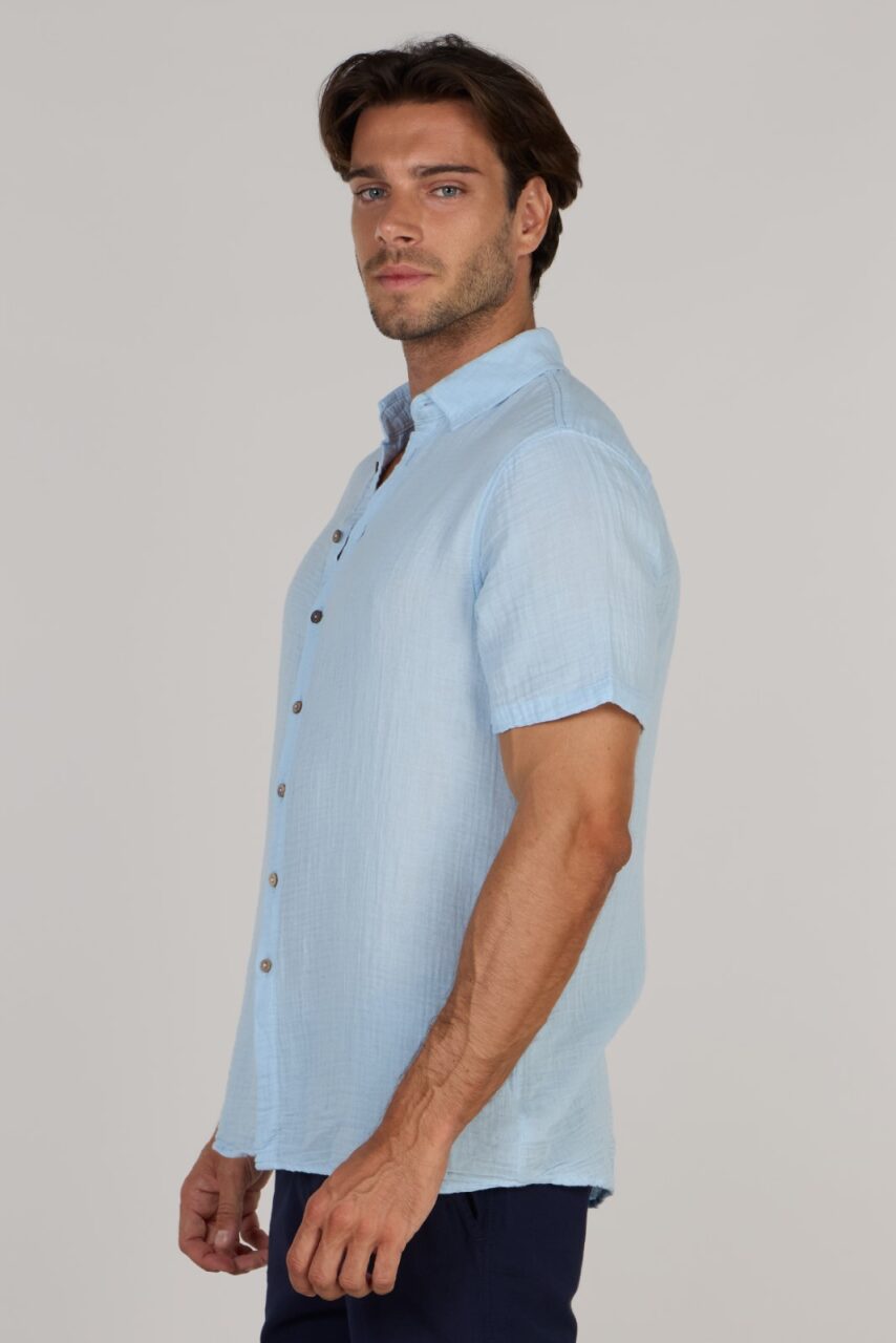 TIM DOUBLE SHIRT-ICE BLUE