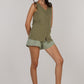 KATTY SLEEVELESS TOP DOUBLE-OLIVE