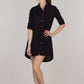 DOUBLE SHIRT TUNIC-BLACK