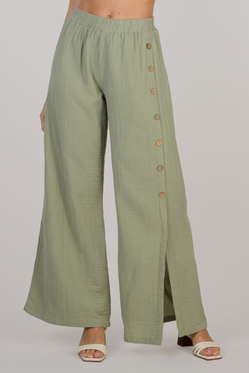 JENNY DOUBLE PANT- LIGHT OLIVE
