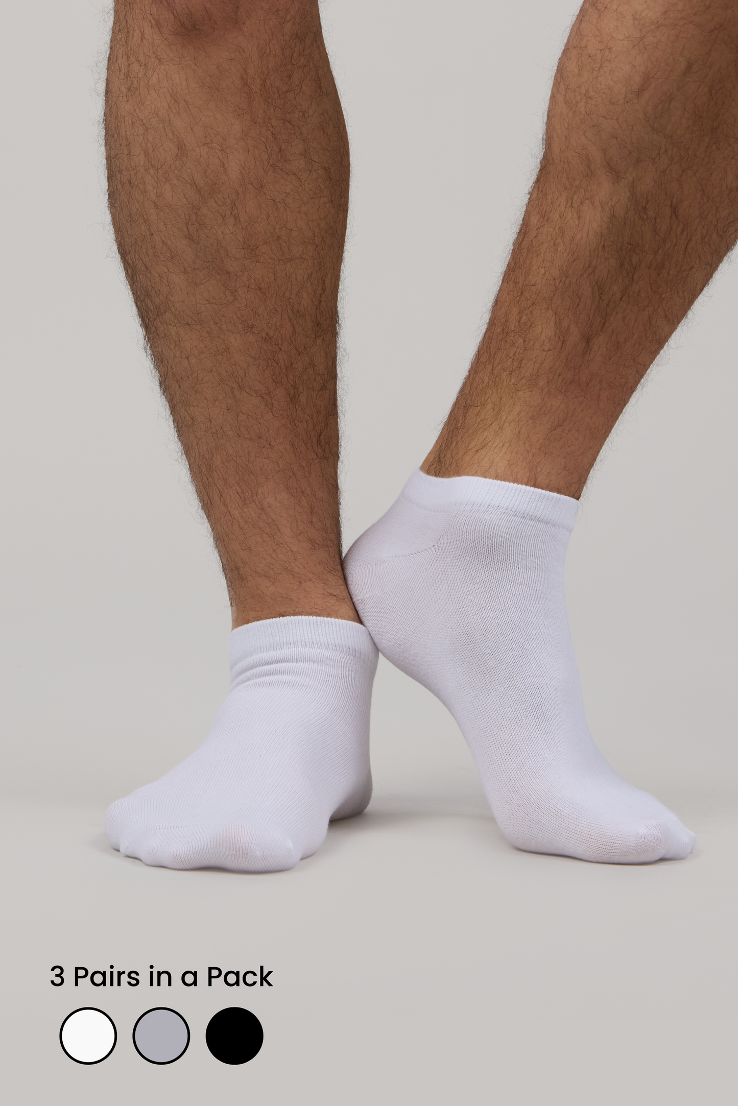 3-PACK ANKLE LENGTH SOCKS