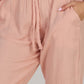 DOUBLE COTTON TROUSERS-PEACH