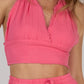 KATTY MINI TOP DOUBLE-HOT PINK
