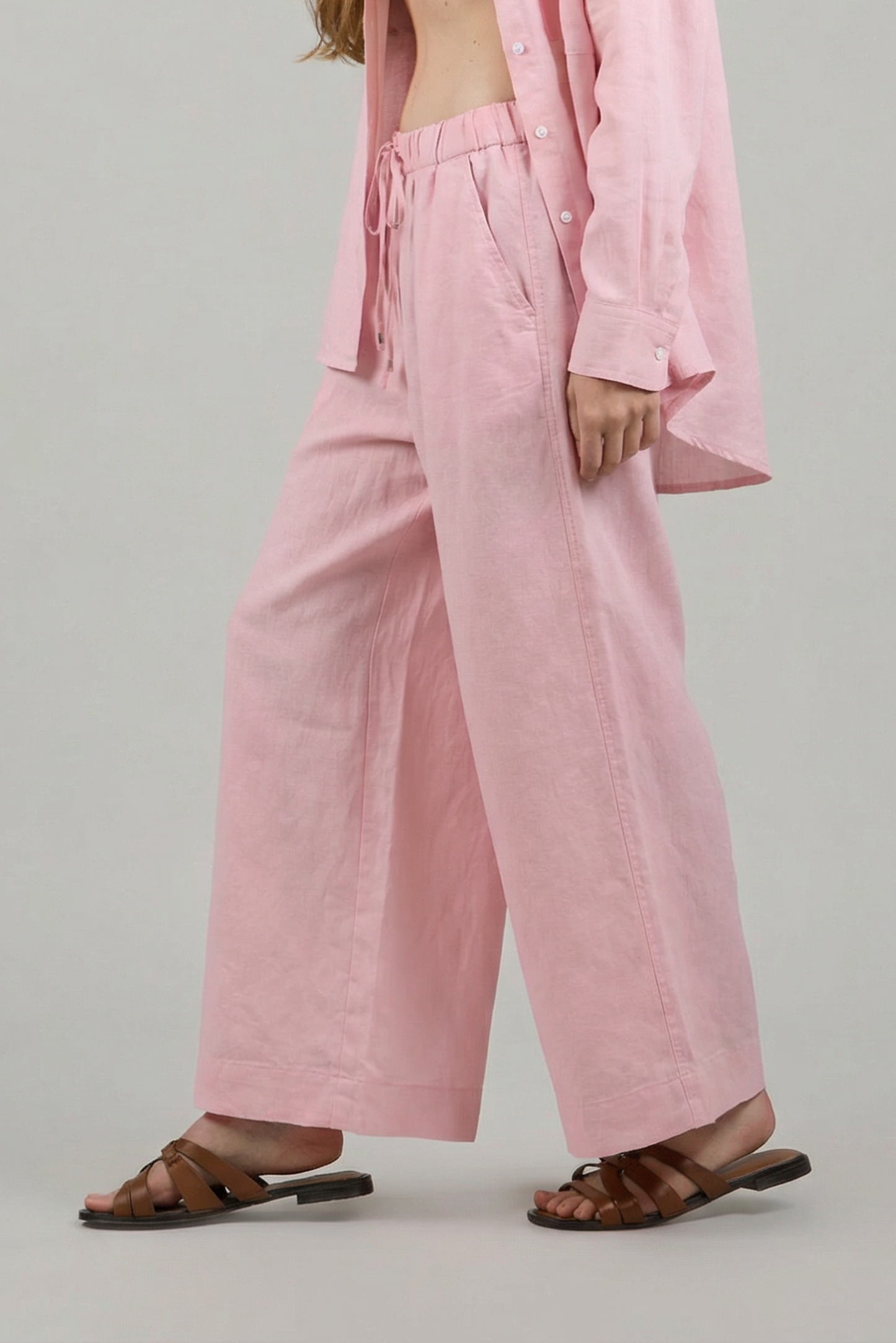 WIDE LINEN TROUSERS