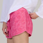 Hand Embroidered Cotton Shorts-Pink