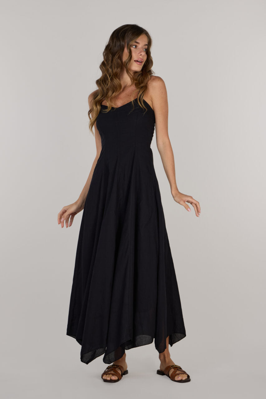 Eva fit & flare long dress