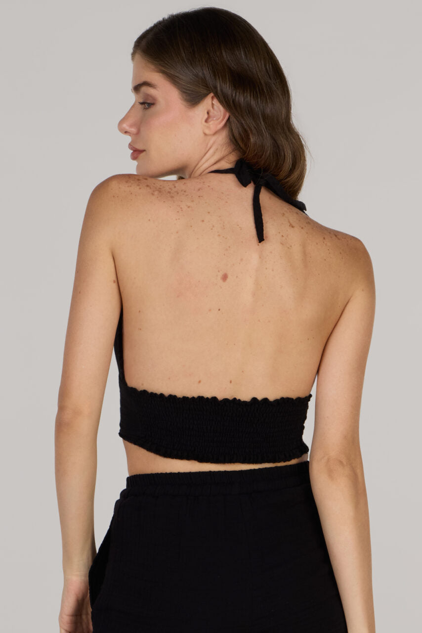 KATTY MINI TOP DOUBLE-BLACK