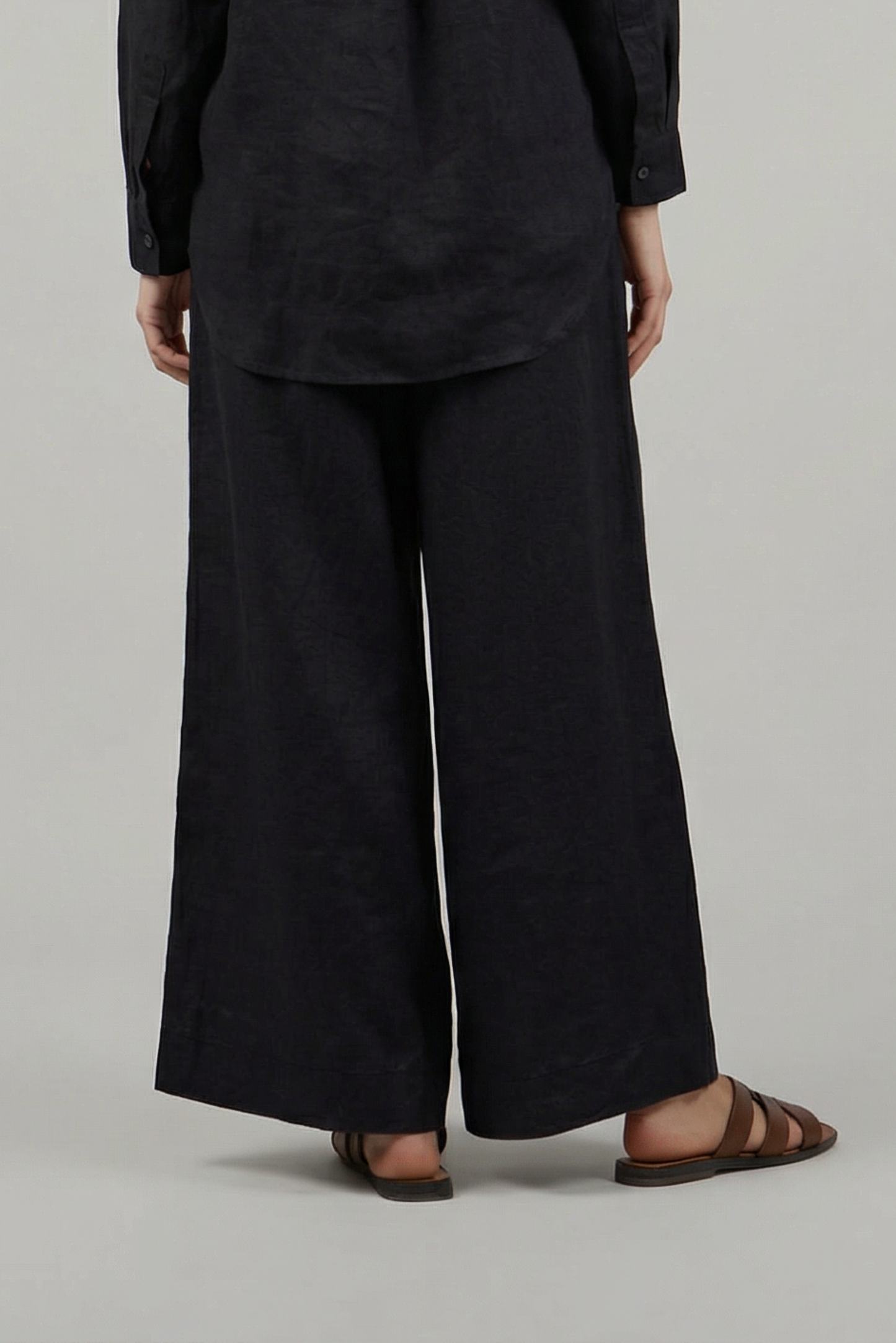 WIDE LINEN TROUSERS