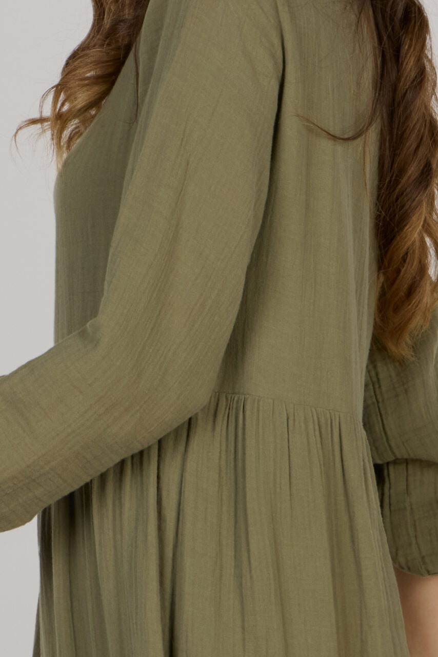 IRINA LONG DRESS DC-OLIVE