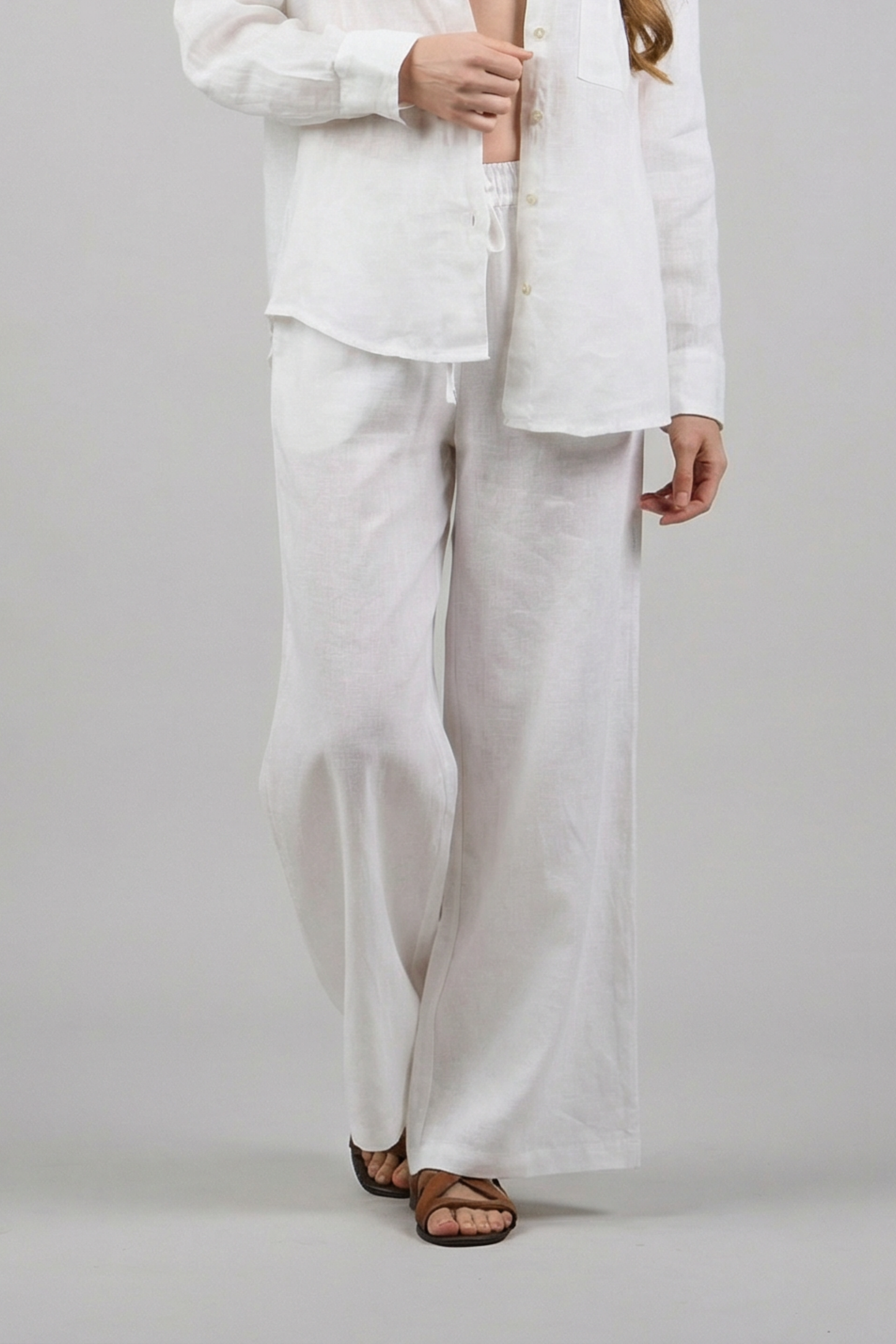 WIDE LINEN TROUSER