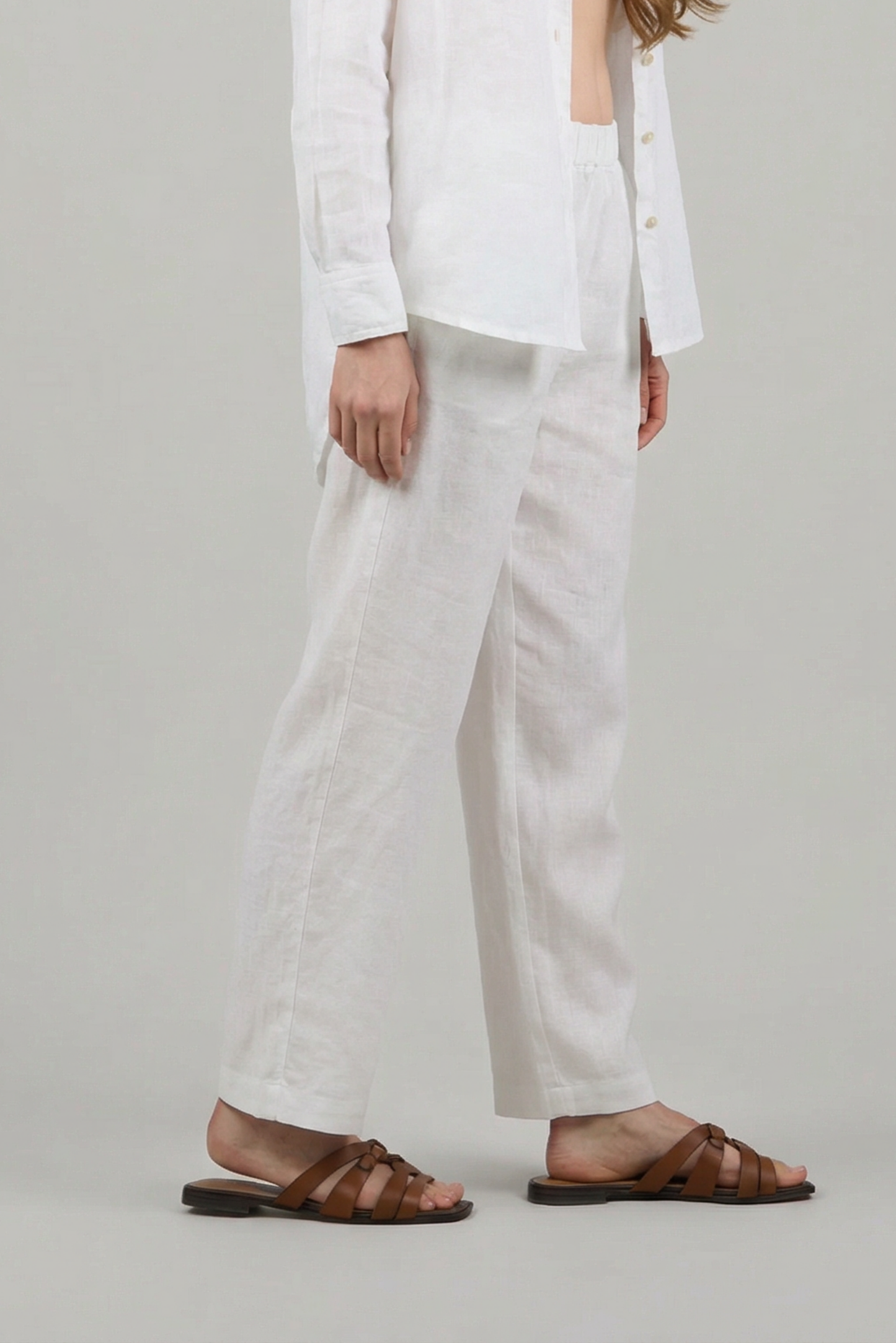 WIDE LINEN TROUSER