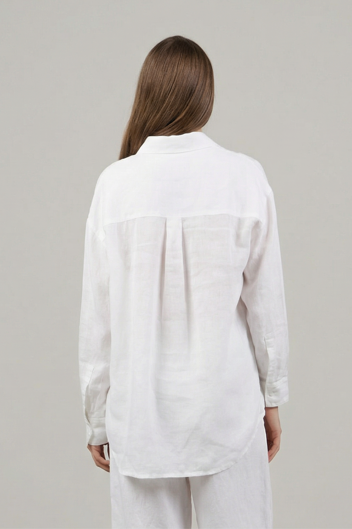 Льняная свободная рубашка