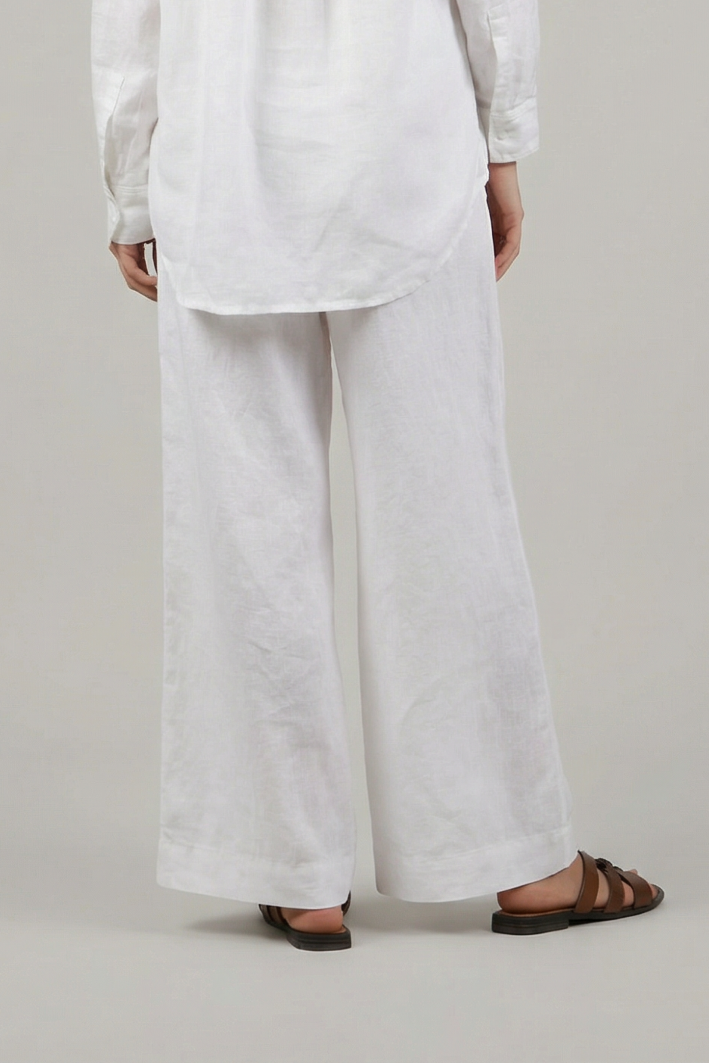 WIDE LINEN TROUSER