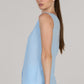 KATTY SLEEVELESS TOP DOUBLE-ICE BLUE