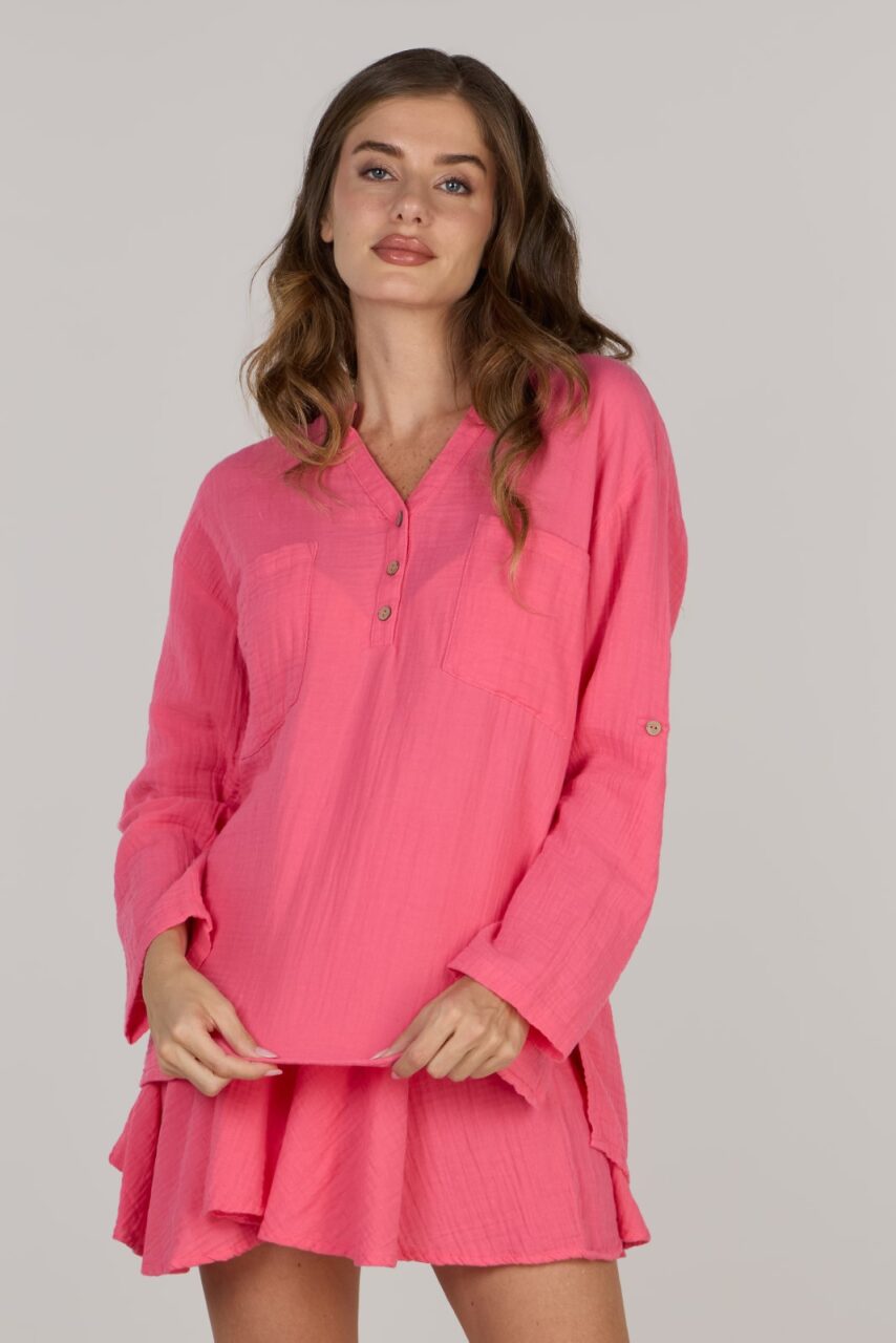 KATTY TOP DOUBLE - HOT PINK