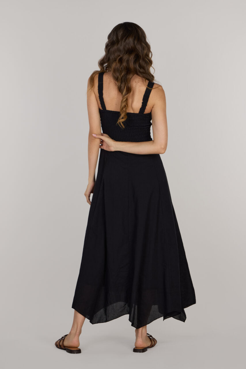 Eva fit & flare long dress