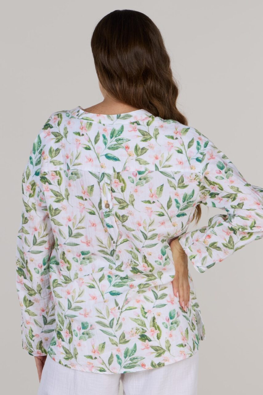 KATTY TOP DOUBLE - WHITE/GREEN