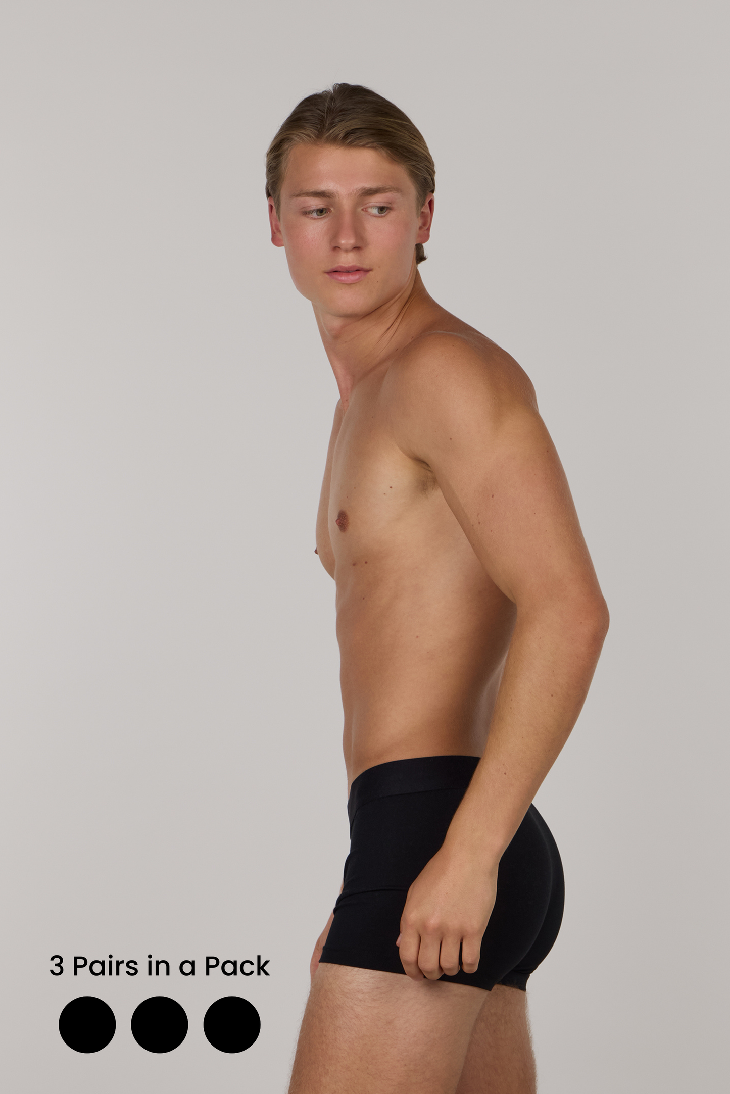 Комплект из 3 плавок из мягкого хлопка премиум-класса