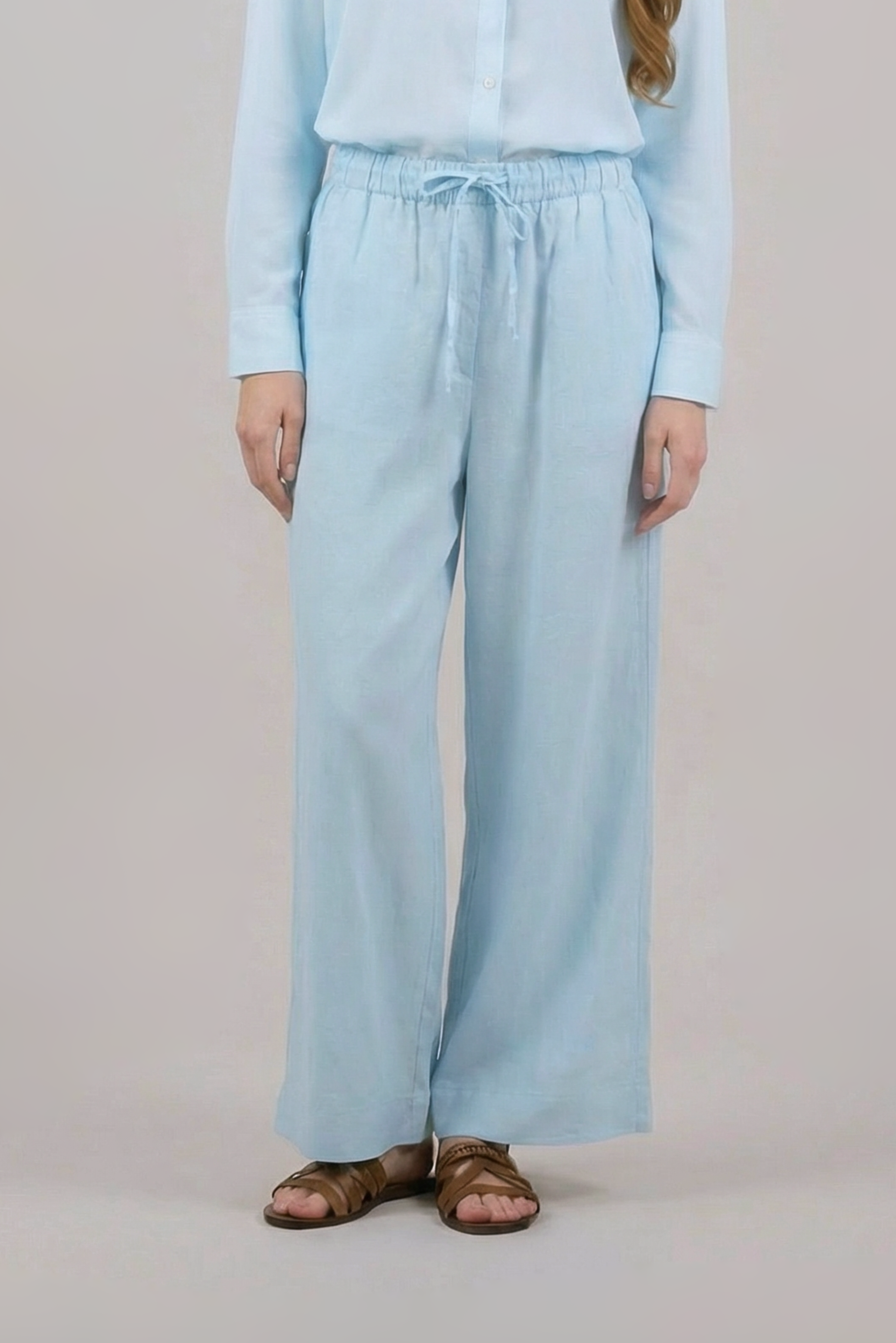 WIDE LINEN TROUSERS