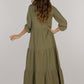 IRINA LONG DRESS DC-OLIVE