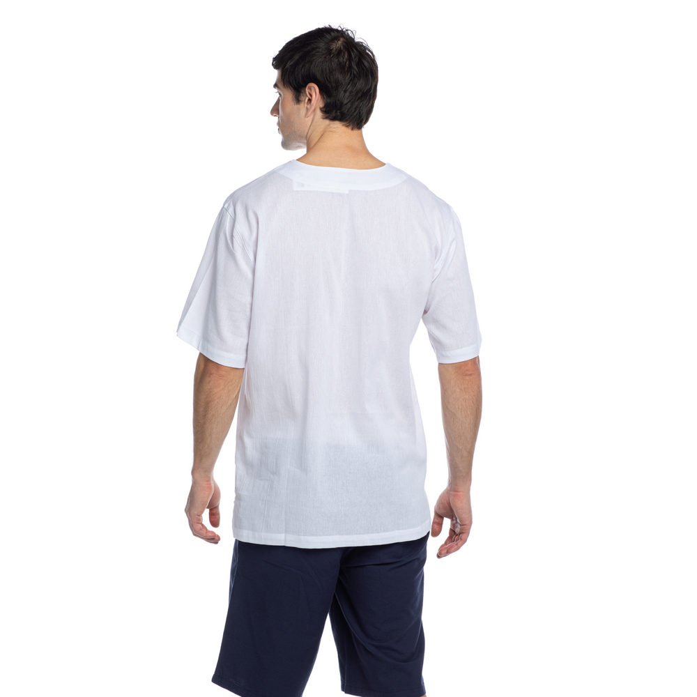 
                      
                        Crew V-Neck String T-Shirt - Short Sleeve-White
                      
                    