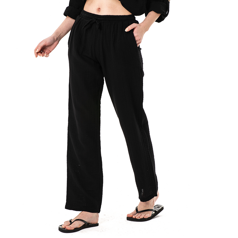 
                      
                        DOUBLE COTTON TROUSERS-BLACK
                      
                    