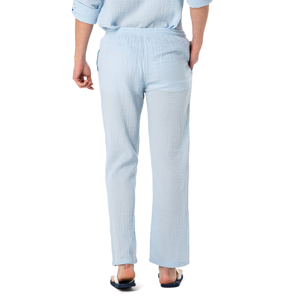 
                      
                        DOUBLE COTTON TROUSERS-ICE BLUE
                      
                    