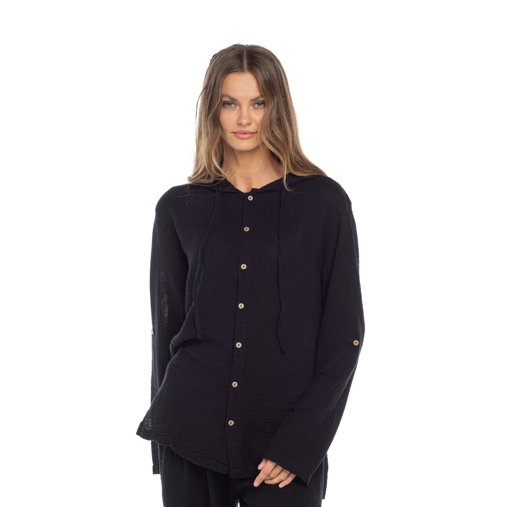 Hoodie Double Comfort Shirt-Black