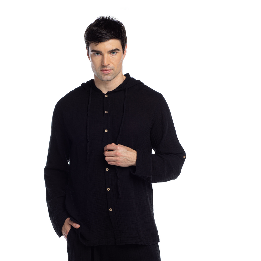 Hoodie Double Comfort Shirt-Black