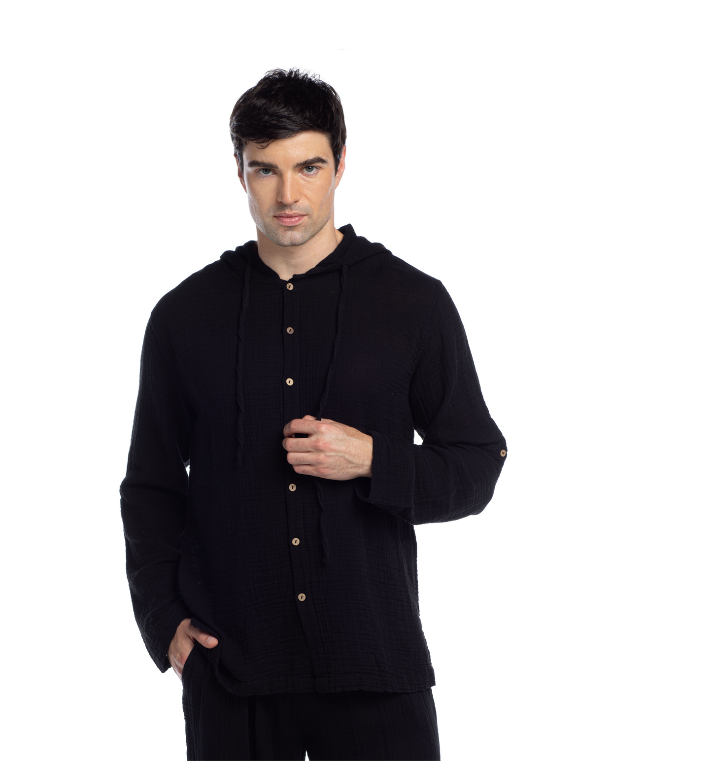 Hoodie Double Comfort Shirt-Black