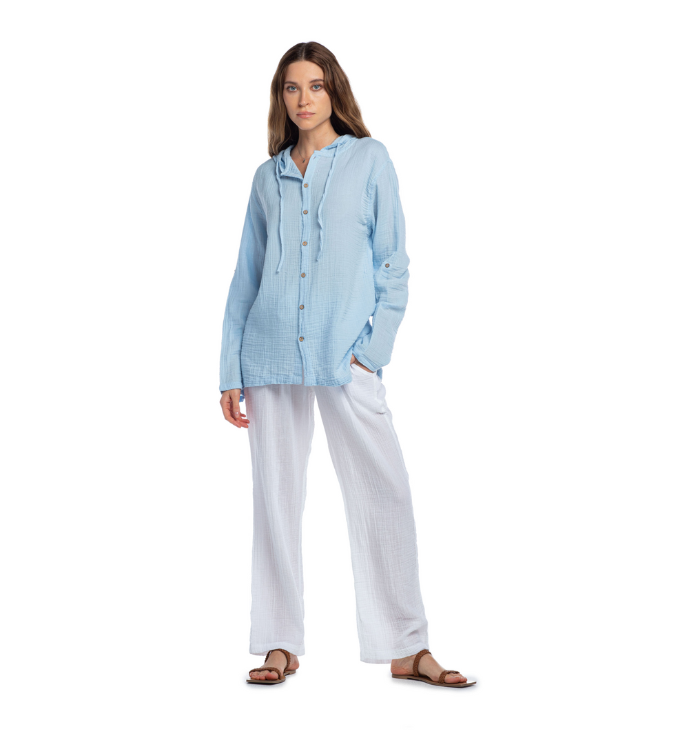 Hoodie Double Comfort Shirt-Ice Blue